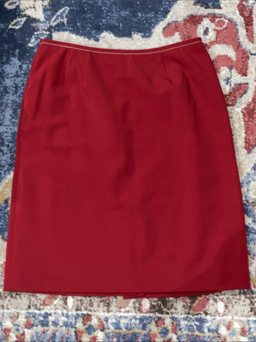 Kasper Cherry Red Pencil Skirt
